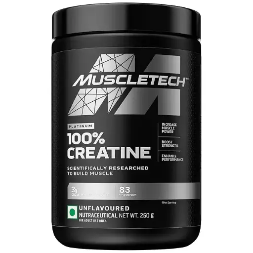 MuscleTech Platinum 100% Creatine Powder (Unflavoured) - 250g